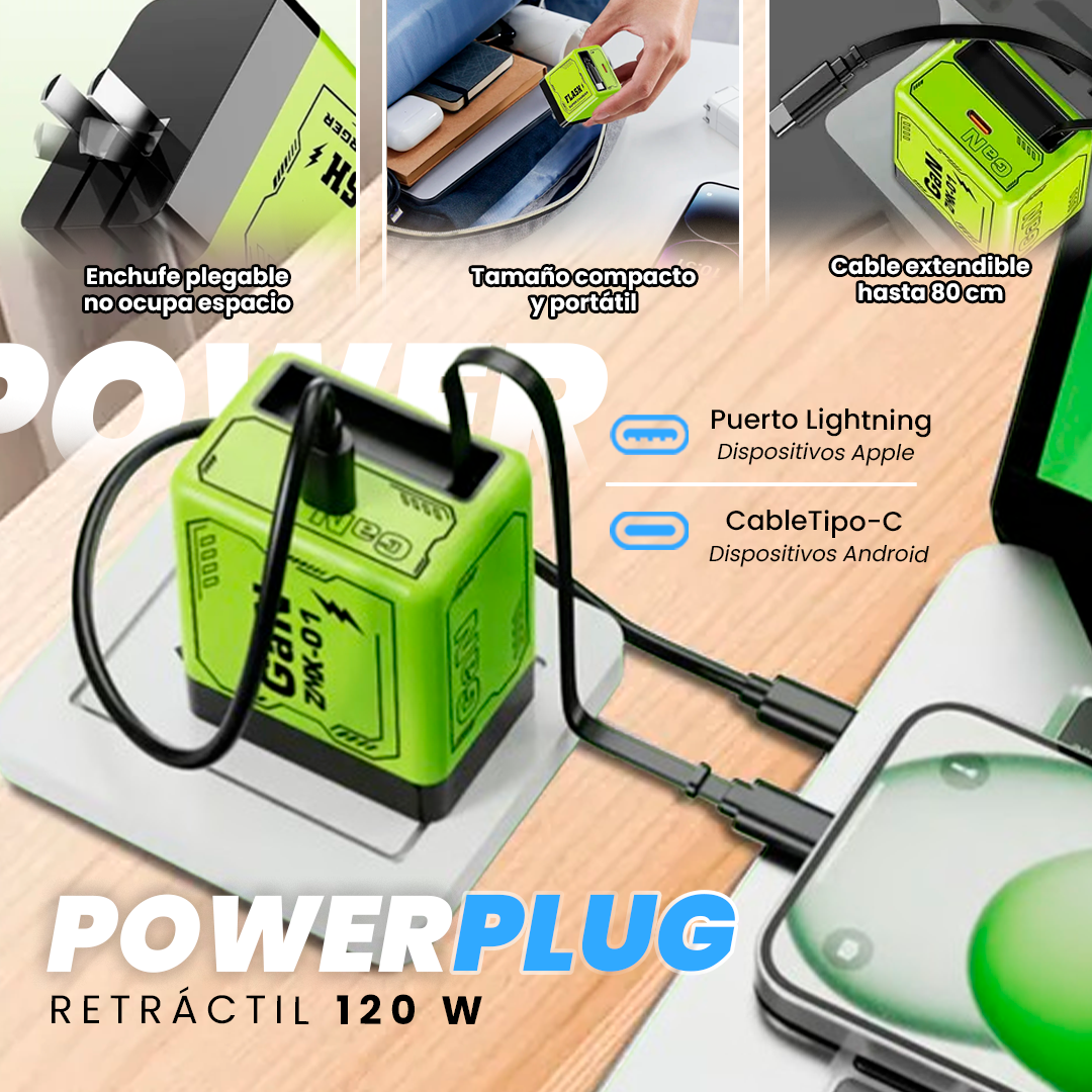 El PowerPlug Retráctil 120W